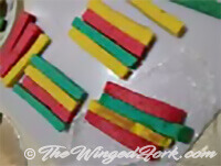 Cut the sponge cake into long strips - Pic by Abby from AbbysPlate