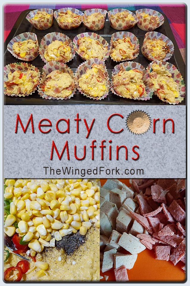 Meaty Corn Muffins - By Abby from AbbysPlate