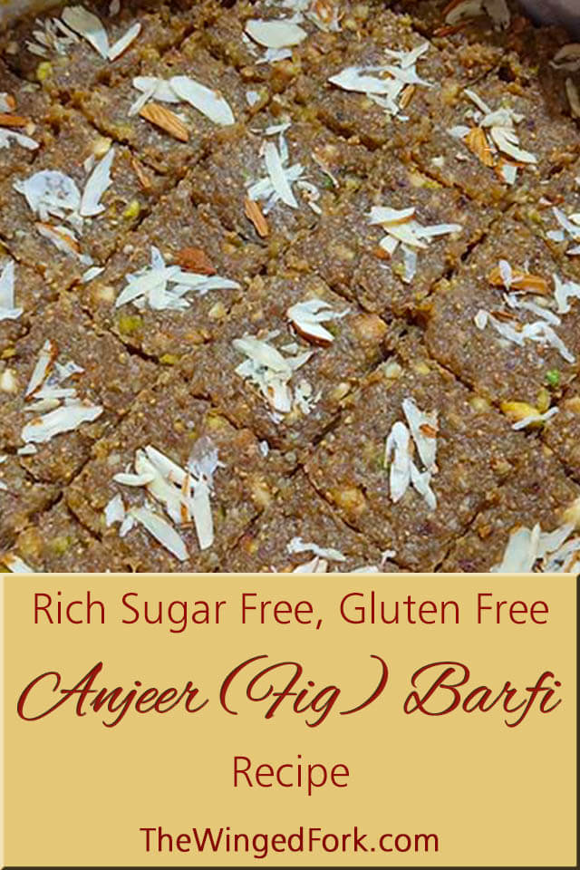 Rich sugar free gluten free anjeer barfi recipe