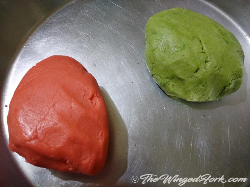 Add colors to the dough and form into balls - Pic by Abby from AbbysPlate