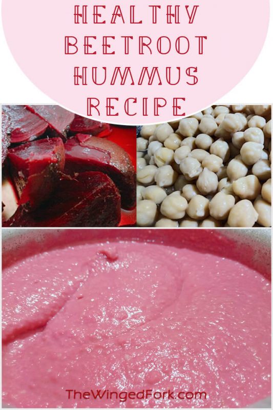 Healthy Beetroot Hummus Recipe - By Abby from AbbysPlate