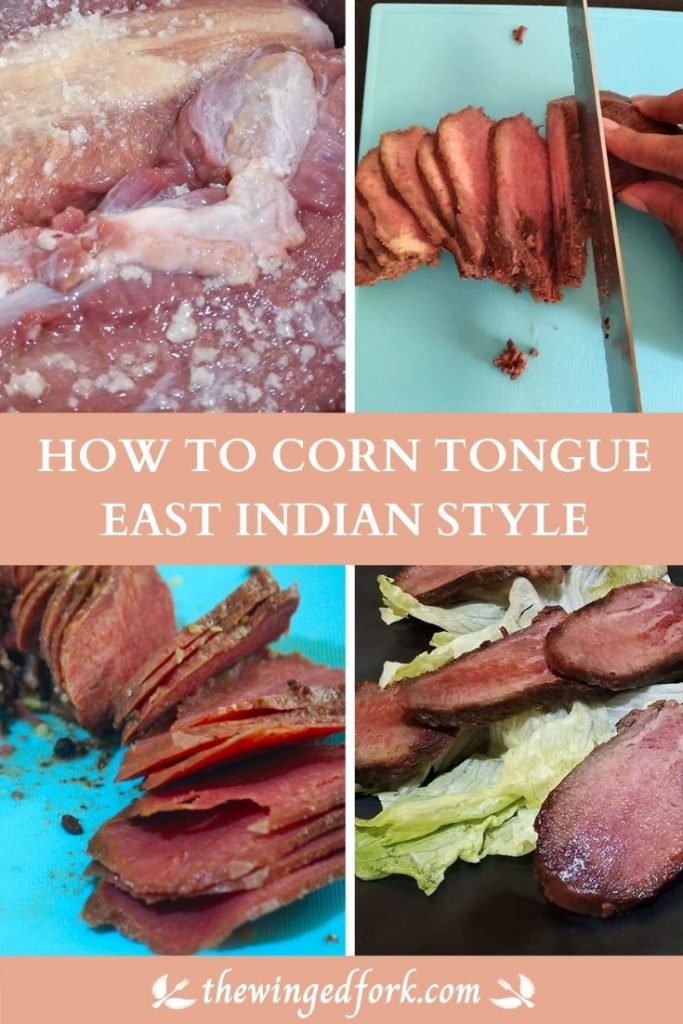 Pinterest image of steps to corn tongue.