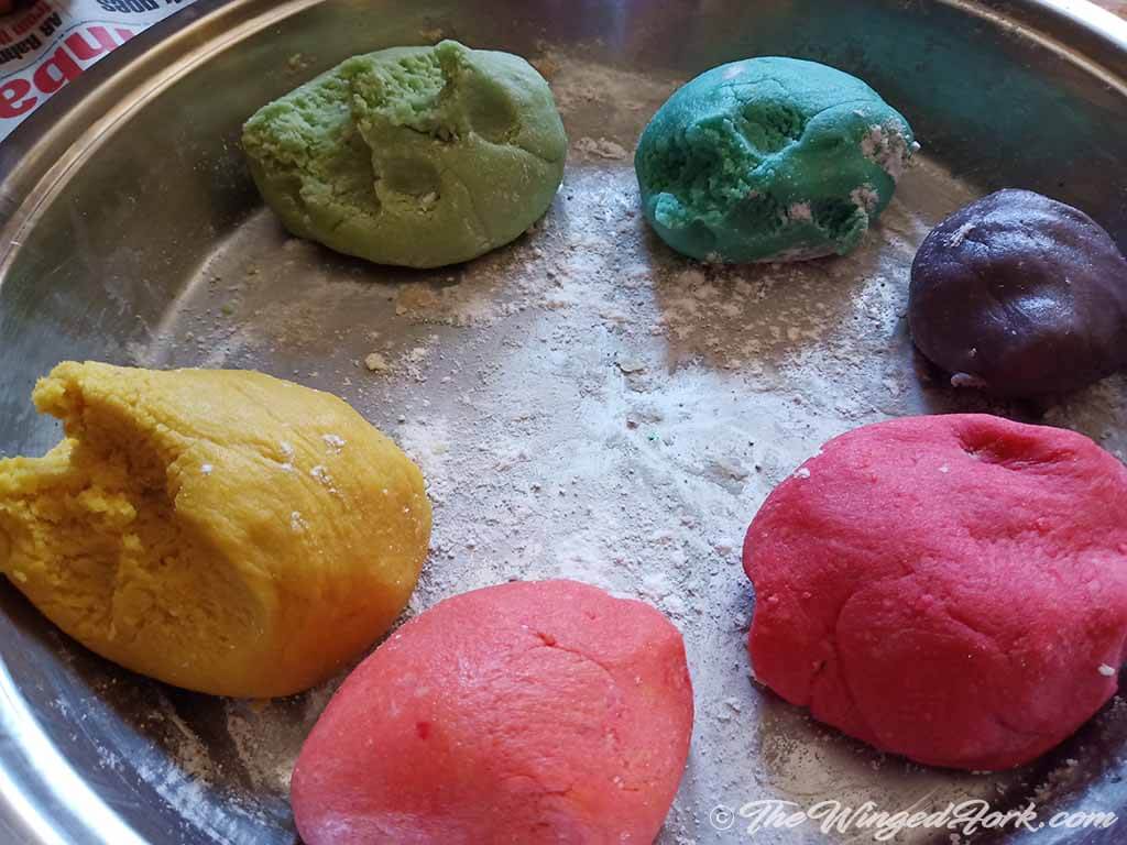 Colored marzipan balls - Pic by Abby from AbbysPlate