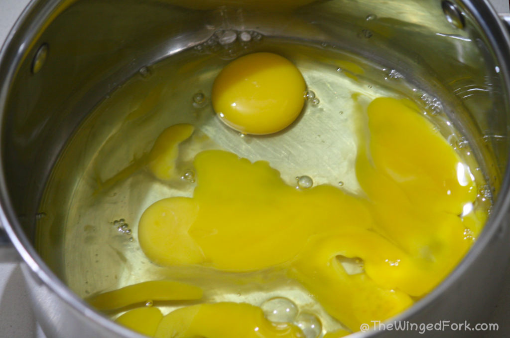 Eggs in a vessel