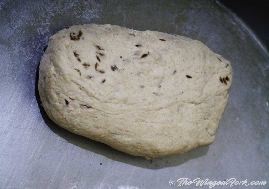 Knead the Ajwain puri into a dough.