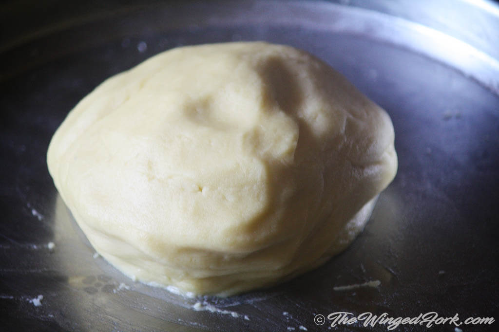 Knead the mix together until it forms a dough.