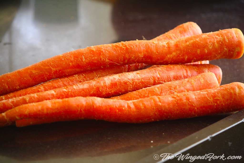 Fresh red carrot.