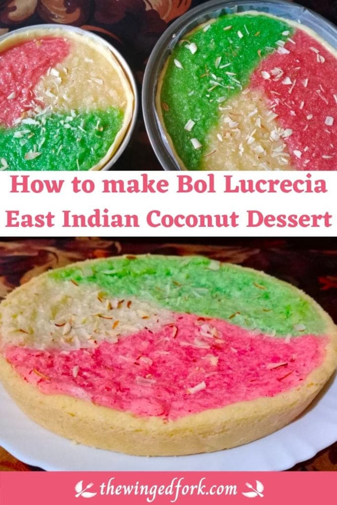 Pinterest image of East Indian Coconut Dessert.