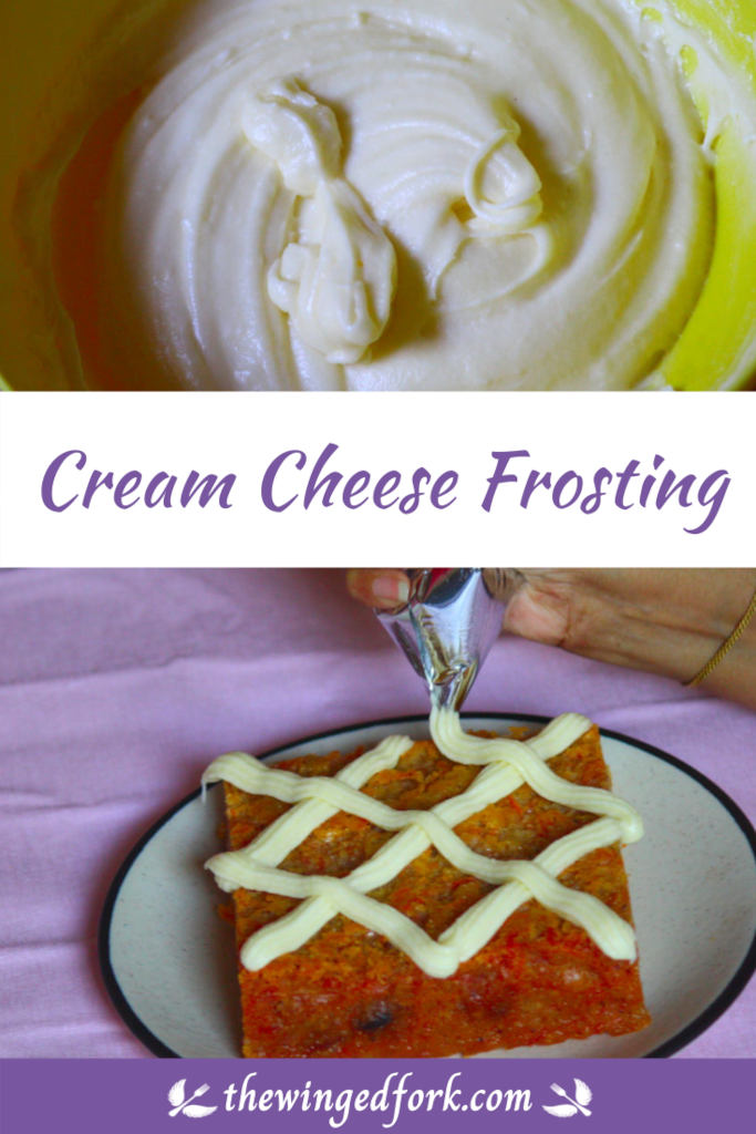 Pinterest image of Cream Cheese Frosting.