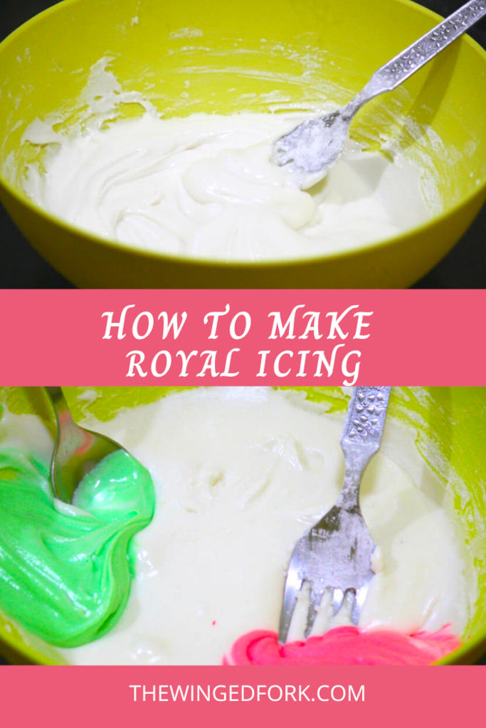 Pinterest image of how to make royal icing.