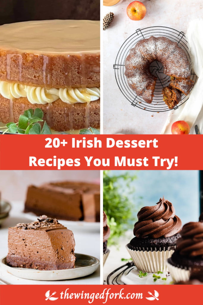 Pinterest image Irish Dessert Recipes You Must Try.