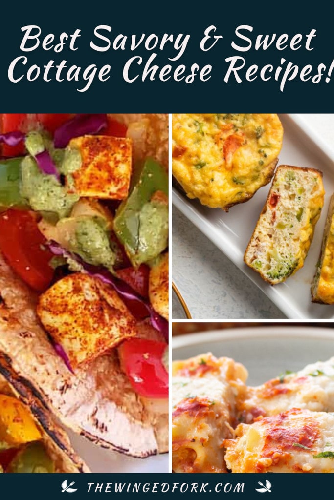 Pinterest image Savory Cottage Cheese Recipes