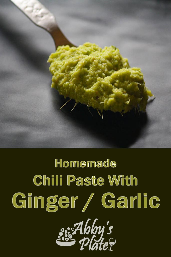 Pinterest image of how to make chili ginger garlic paste for meal prep.