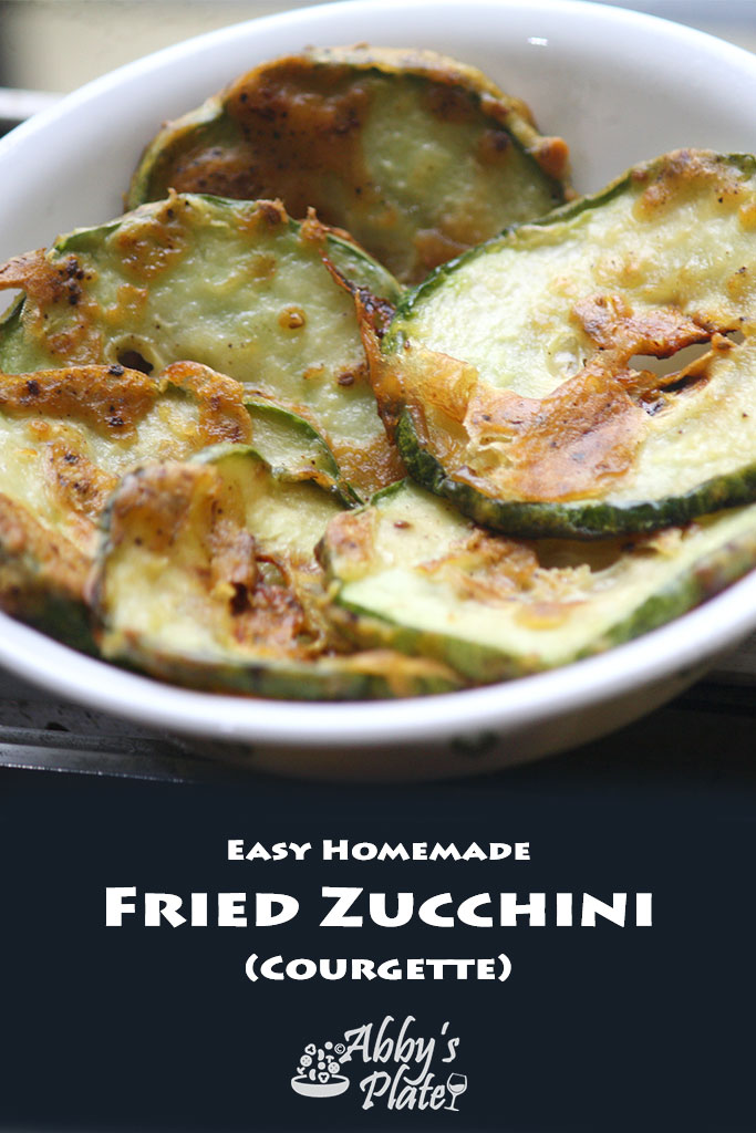 Pinterest image of Easy Homemade Fried Zucchini.