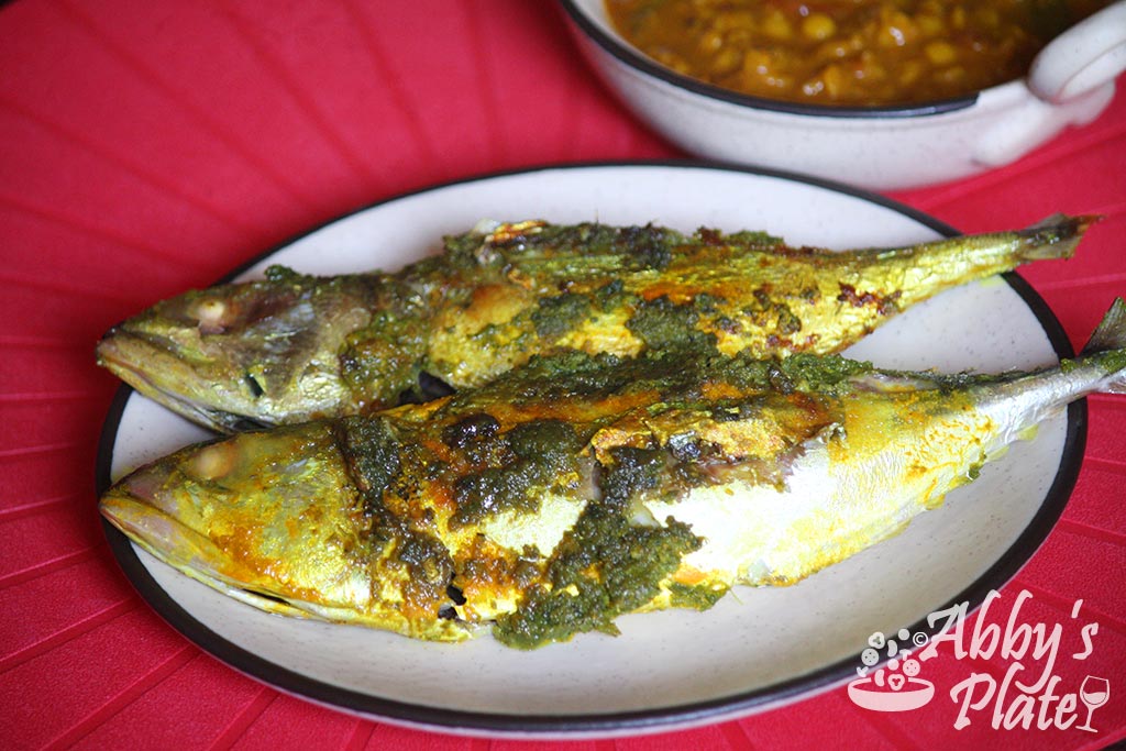 Bangda or bagra aka green stuffed mackerels.