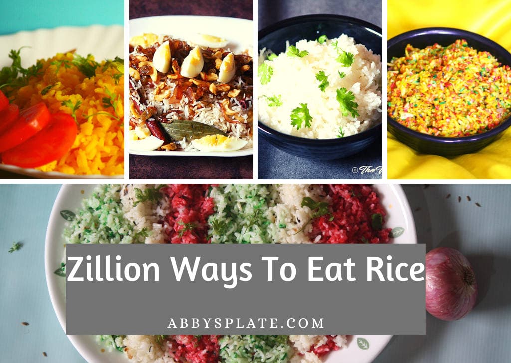 Featured image showing different rice dishes for post on different ways to cook rice.