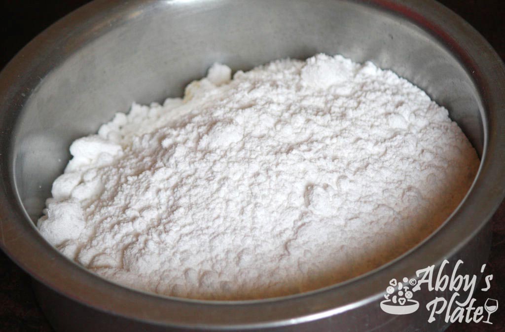 Sugar added to the almond paste.
