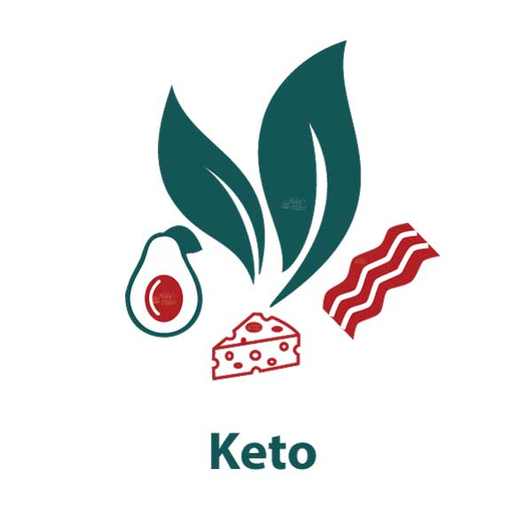 Abbysplate icon for keto - veggies cheese bacon.
