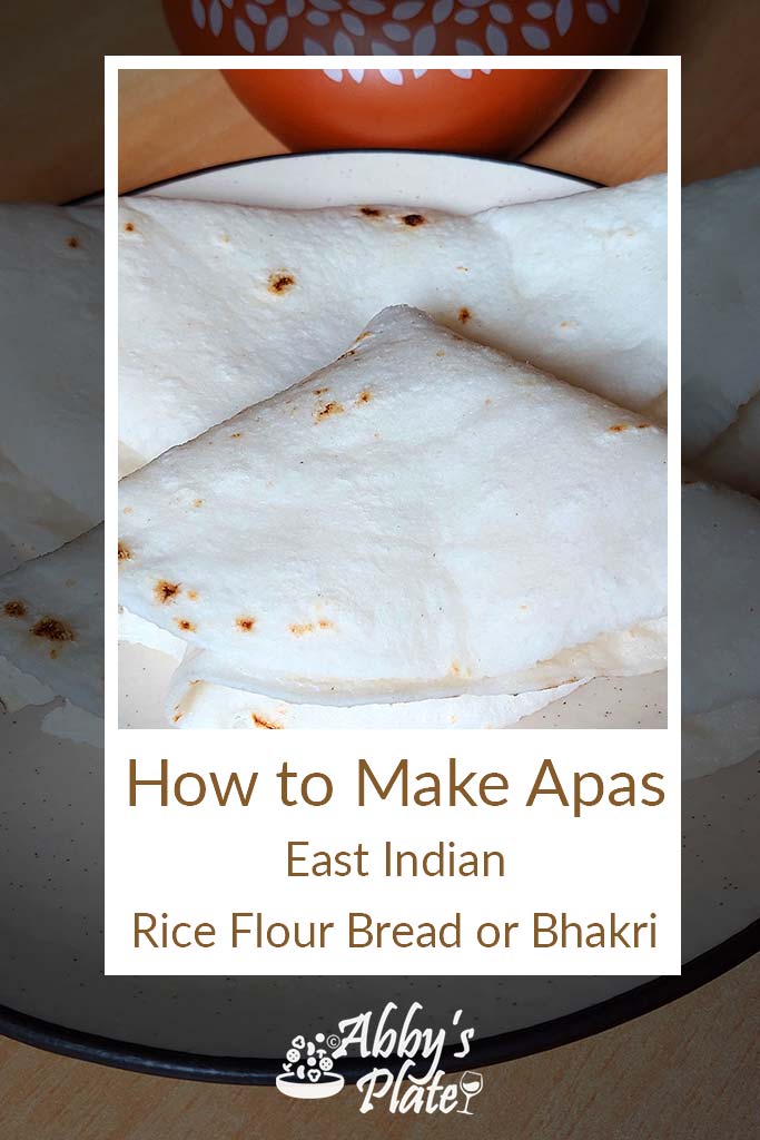 Pinterest image of how to make apas rice breads.