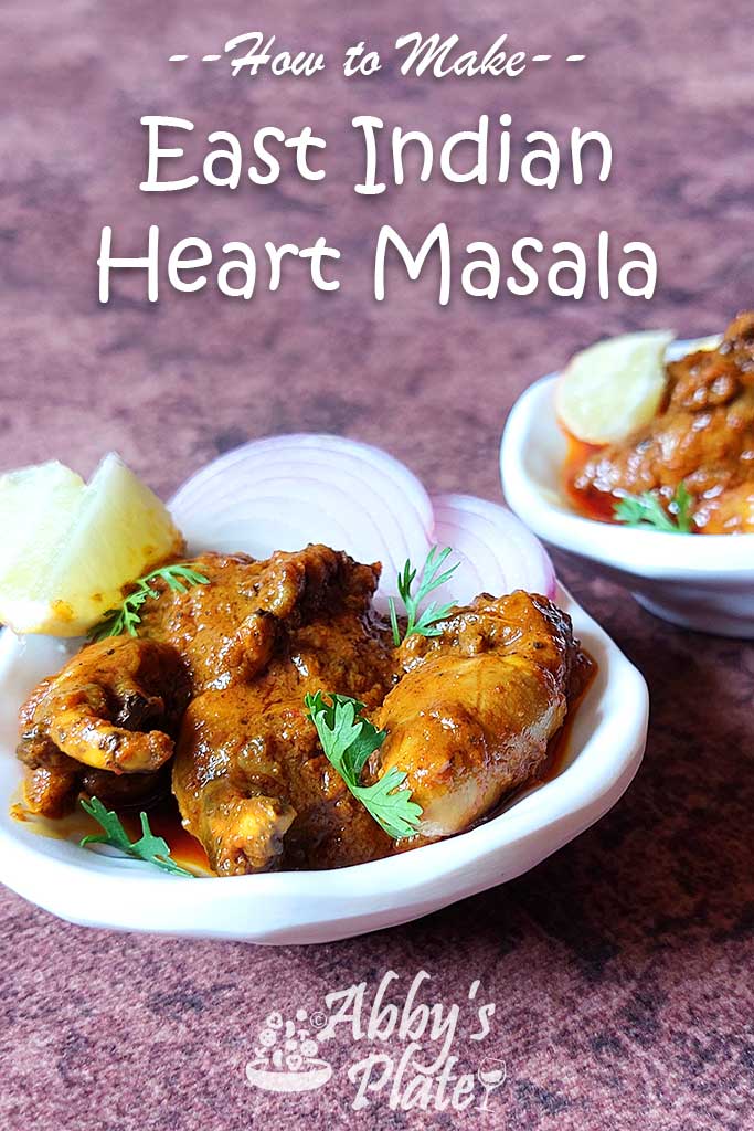East Indian style Chicken heart masala fry.