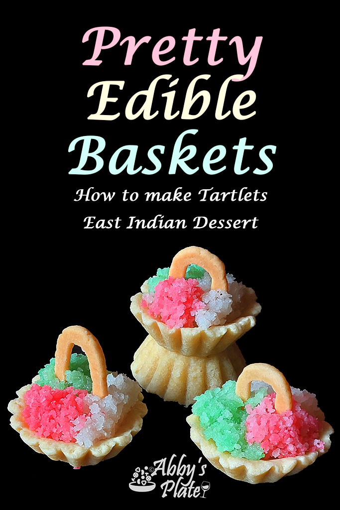 Pinterest image showing tartlet baskets.