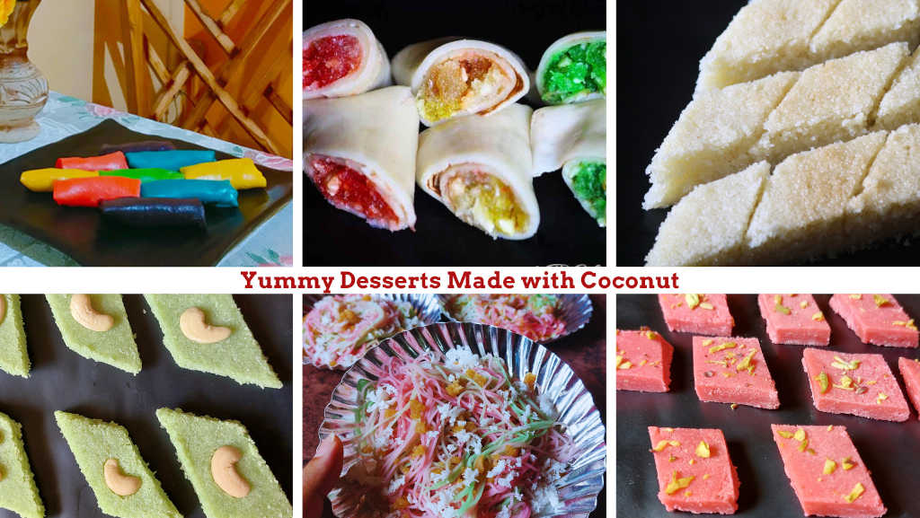 Desserts made of coconut.